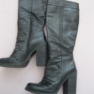 Jessica Simpson leather boots, black, Sz 6